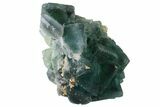 Cubic, Blue-Green Fluorite Crystal Cluster - China #163551-1
